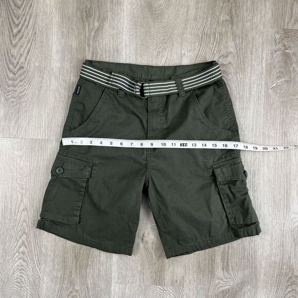 Ring Of Fire Shorts - Dark Green - Boys Size 14 with belt - Picture 7 of 9